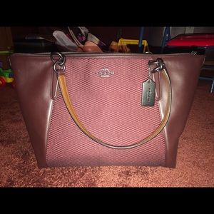 Authentic Leather Maroon Coach Purse